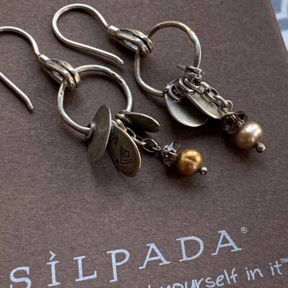 SILPADA 925 Silver, Pearl & Smoky Quartz E… - Picture 1 of 6